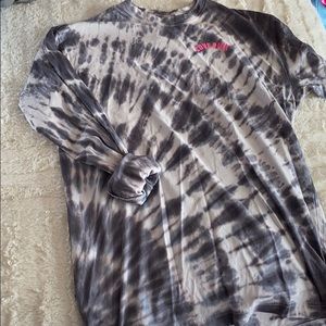 PINK tiedye cut out back jersey long sleeve